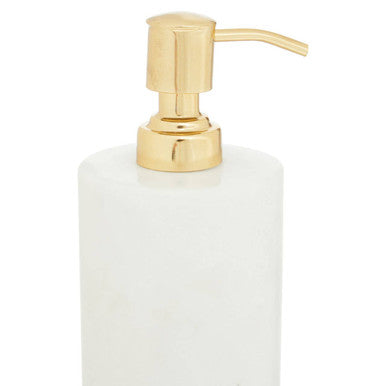 Orsina Mako White Marble Lotion Dispenser – Luxury Bathroom Soap Pump