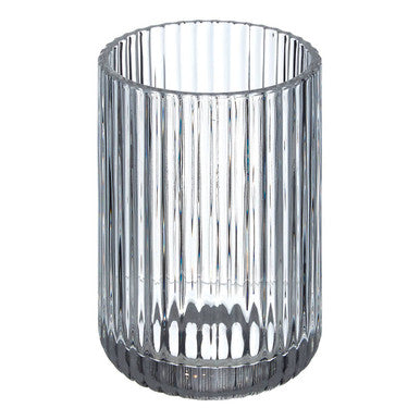 Orsina Ticino Brittany Clear Glass Bathroom Tumbler & Toothbrush Holder