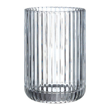 Orsina Ticino Brittany Clear Glass Bathroom Tumbler & Toothbrush Holder