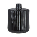 Orsina Ticino Brittany Black Glass Storage Jar | Modern Vanity Organizer