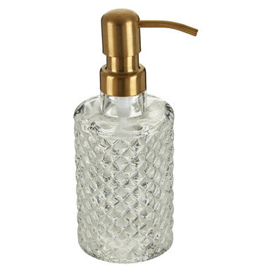 Orsina Ticino Diamond Lotion Dispenser – Faceted Glass Soap Pump