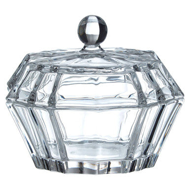 Orsina Ticino Louvre Clear Storage Jar – Modern Bathroom Vanity Organizer