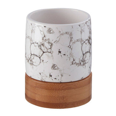 Orsina Earth 3-Piece Marble Print Bathroom Accessory Set | Vanity Decor