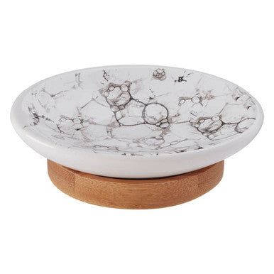 Orsina Earth 3-Piece Marble Print Bathroom Accessory Set | Vanity Decor