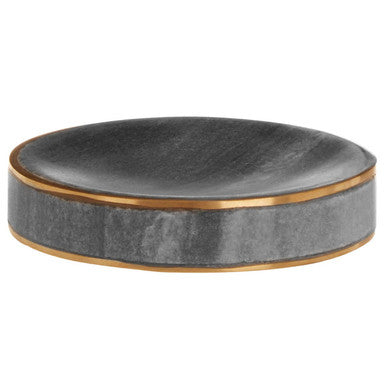 Orsina Bosco Grey Marble and Gold Soap Dish – Luxury Bathroom Holder