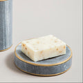 Orsina Bosco Grey Marble and Gold Soap Dish – Luxury Bathroom Holder