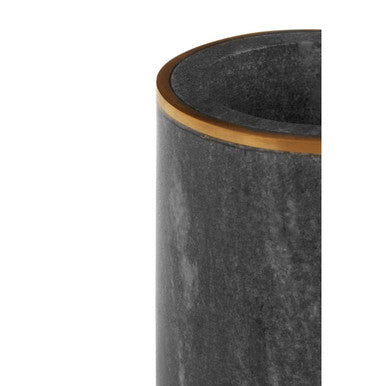 Orsina Bosco Grey Marble and Gold Bathroom Tumbler Toothbrush Holder
