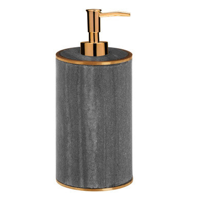 Orsina Bosco Grey Marble and Gold Lotion Dispenser for Bathroom