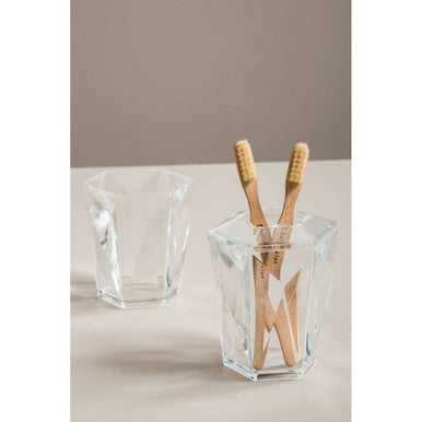 Orsina Dow Clear Acrylic Tumbler | Modern Bathroom Toothbrush Holder