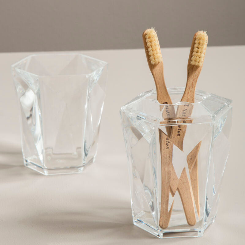 Orsina Dow Clear Acrylic Toothbrush Holder – Modern Bathroom Storage