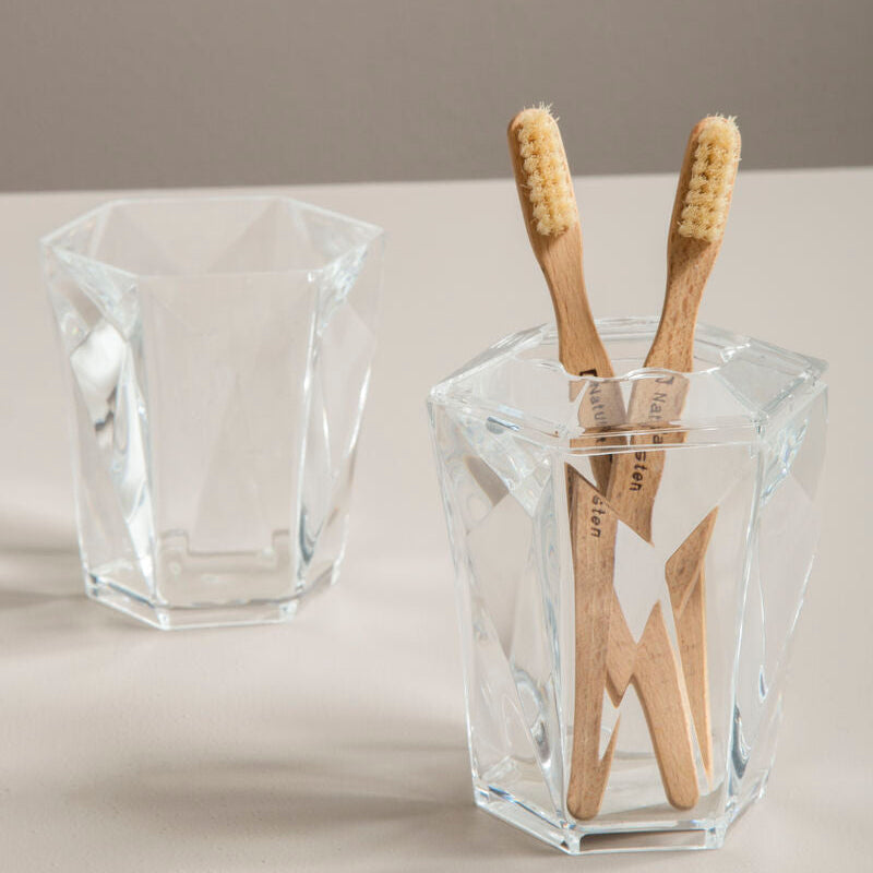 Orsina Dow Clear Acrylic Tumbler | Modern Bathroom Toothbrush Holder