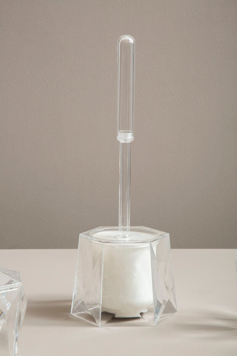 Orsina Dow Clear Acrylic Toilet Brush Holder – Modern Bathroom Storage