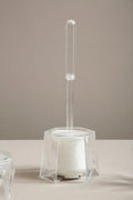 Orsina Dow Clear Acrylic Toilet Brush Holder – Modern Bathroom Storage