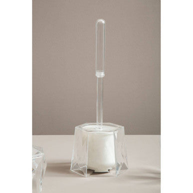 Orsina Dow Clear Acrylic Toilet Brush Holder – Modern Bathroom Storage