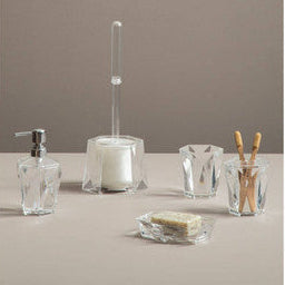 Orsina Dow Clear Acrylic Toilet Brush Holder – Modern Bathroom Storage
