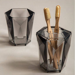 Orsina Dow Grey Acrylic Toothbrush Holder – Modern Bathroom Organiser