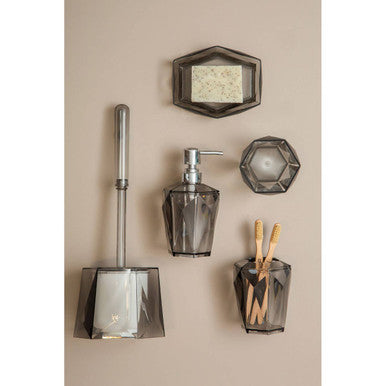 Orsina Dow Grey Acrylic Toilet Brush Holder – Modern Bathroom Storage