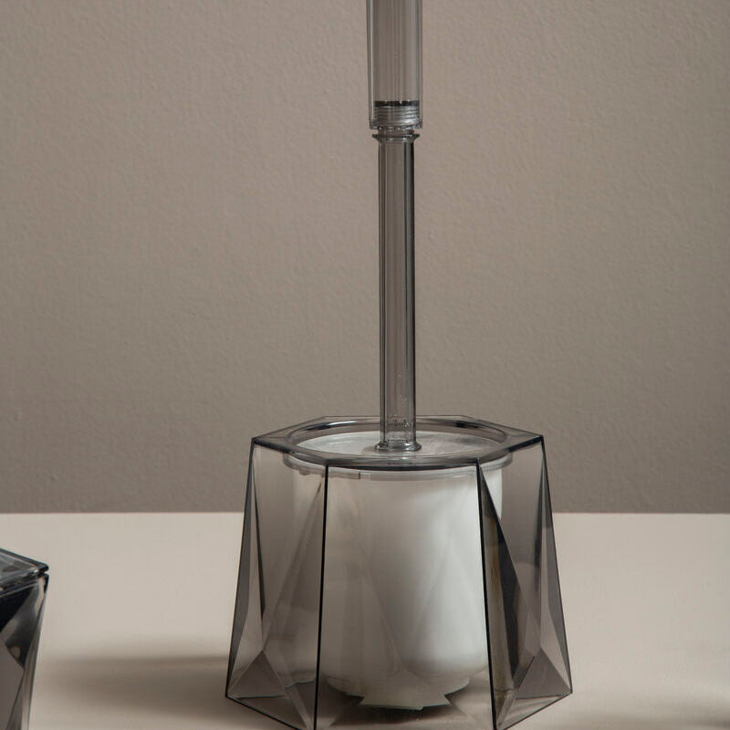 Orsina Dow Grey Acrylic Toilet Brush Holder – Modern Bathroom Storage