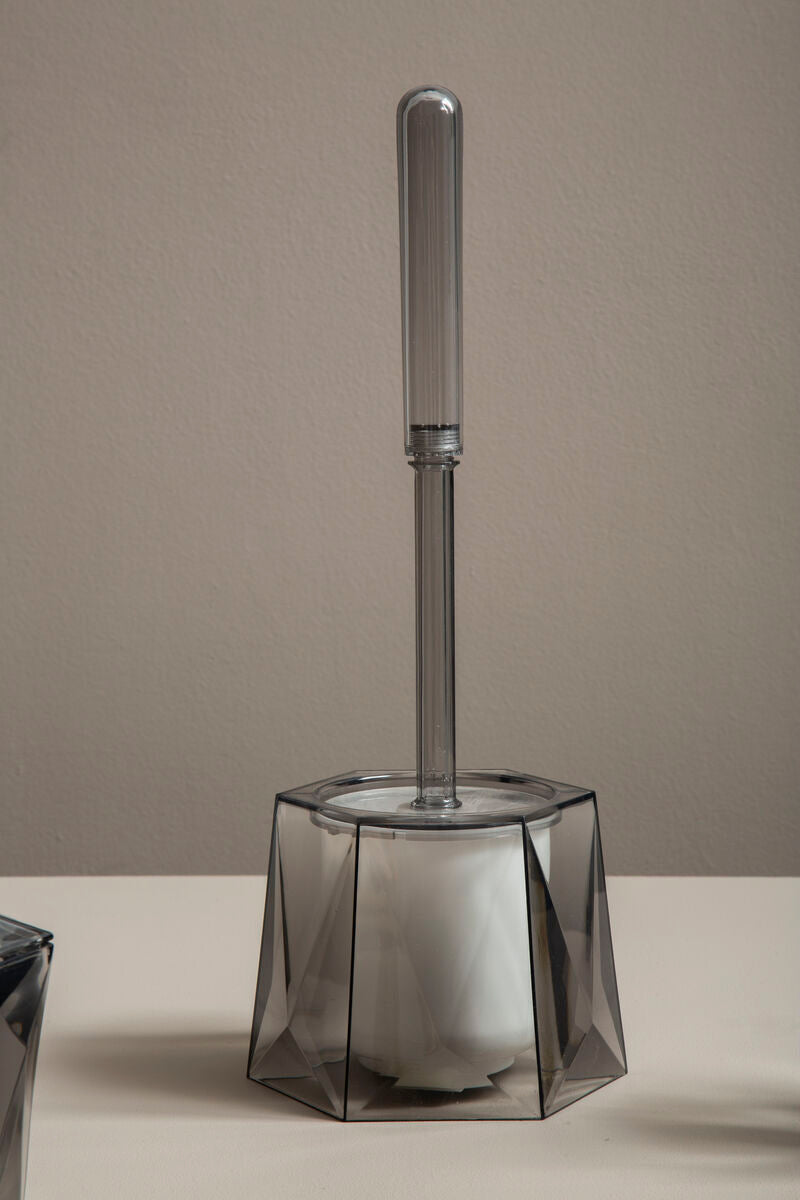 Orsina Dow Grey Acrylic Toilet Brush Holder – Modern Bathroom Storage