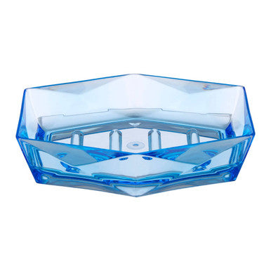 Orsina Dow Blue Acrylic Soap Dish – Modern Bathroom Countertop Holder