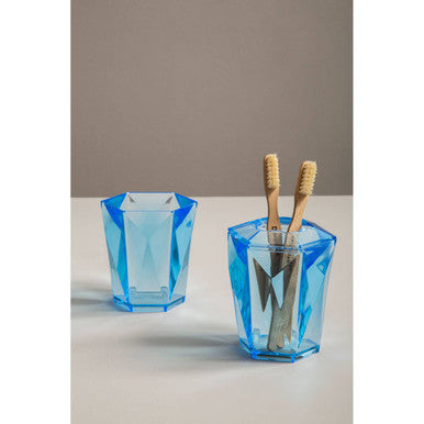 Orsina Dow Blue Acrylic Bathroom Tumbler – Modern Toothbrush Holder