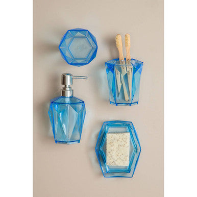 Orsina Dow Blue Acrylic Toothbrush Holder – Modern Bathroom Organiser