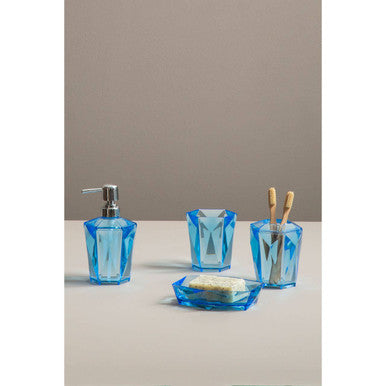 Orsina Dow Blue Acrylic Lotion Dispenser – Modern Bathroom Soap Pump