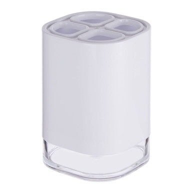 Orsina Ando White Acrylic Toothbrush Holder – Modern Bathroom Organiser
