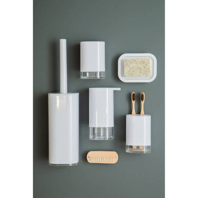 Orsina Ando White Acrylic Toothbrush Holder – Modern Bathroom Organiser