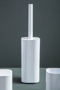 Orsina Ando White Acrylic Toilet Brush Holder – Modern Bathroom Storage