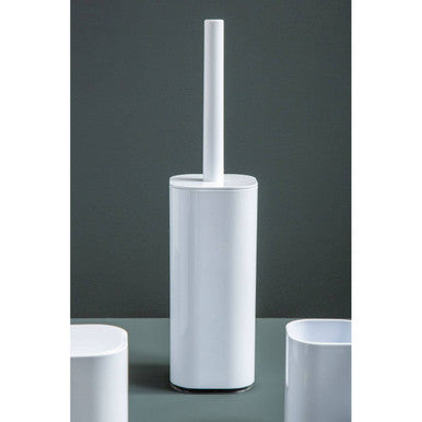 Orsina Ando White Acrylic Toilet Brush Holder – Modern Bathroom Storage