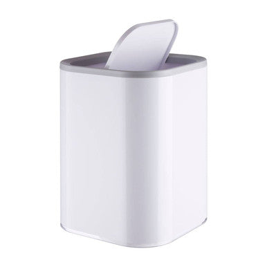 Orsina Ando White Acrylic Waste Bin – Modern Minimalist Bathroom Bin