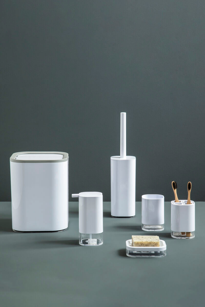 Orsina Ando White Acrylic Waste Bin – Modern Minimalist Bathroom Bin