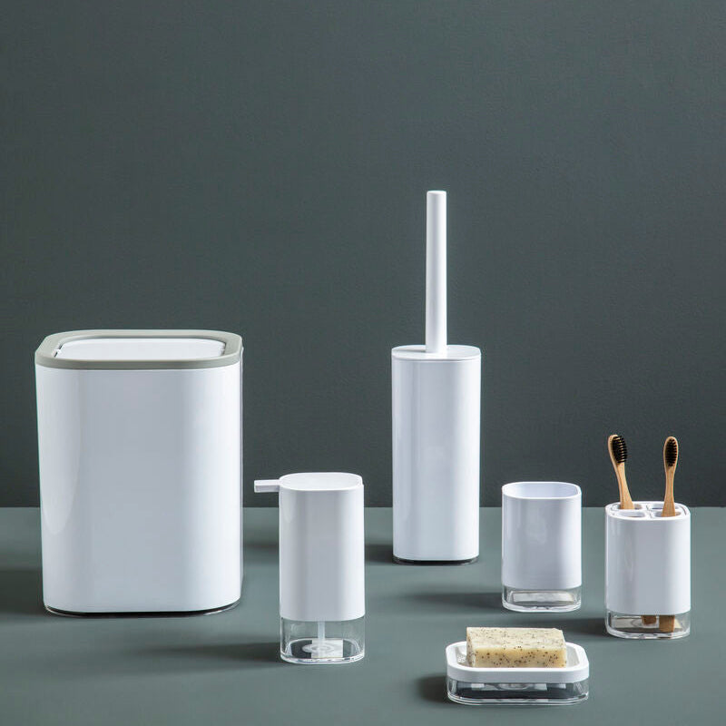 Orsina Ando White Acrylic Toothbrush Holder – Modern Bathroom Organiser