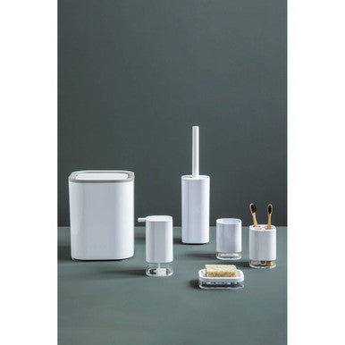 Orsina Ando White Acrylic Waste Bin – Modern Minimalist Bathroom Bin