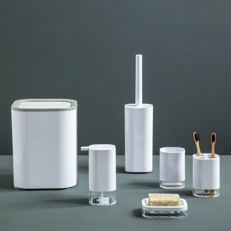 Orsina Ando White Acrylic Waste Bin – Modern Minimalist Bathroom Bin