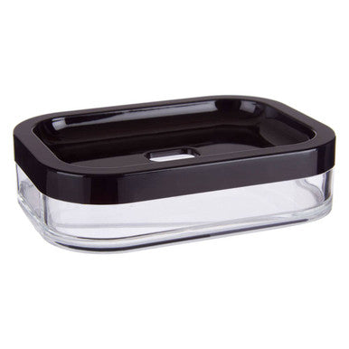 Orsina Ando Black Acrylic Soap Dish – Modern Minimalist Soap Holder