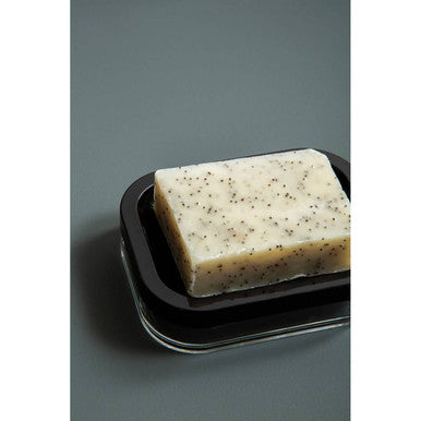 Orsina Ando Black Acrylic Soap Dish – Modern Minimalist Soap Holder