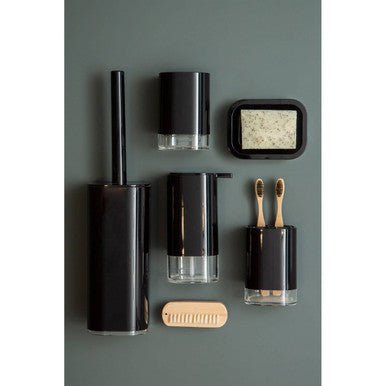 Orsina Ando Black Acrylic Tumbler | Modern Bathroom Toothbrush Holder