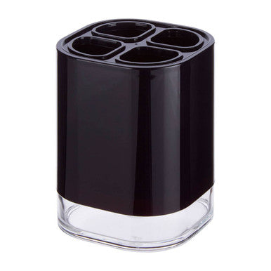 Orsina Ando Black Acrylic Toothbrush Holder – Modern Bathroom Organiser
