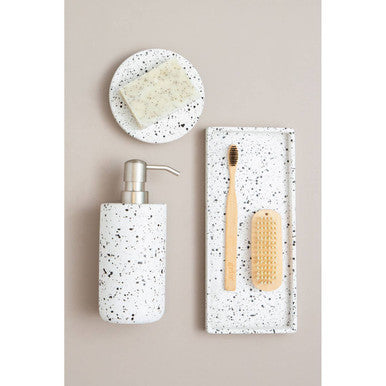 Orsina Mozie Soap Dish – Speckled Effect Bathroom Sink Organizer