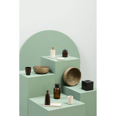 Orsina Mozie Terrazzo Effect Soap Dish – Modern Bathroom Sink Organizer