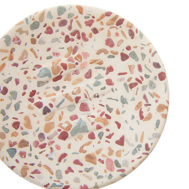 Orsina Mozie Terrazzo Effect Soap Dish – Modern Bathroom Sink Organizer