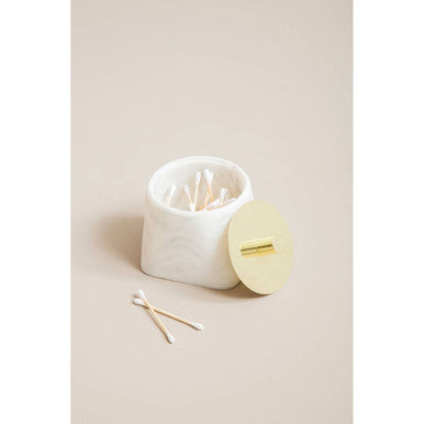 Orsina Riviera White Cotton Jar – Premium Bathroom Vanity Organiser