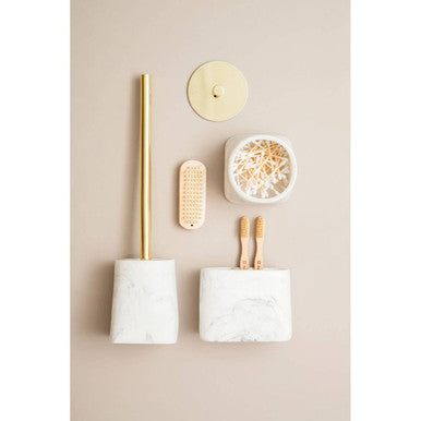 Orsina Riviera White Cotton Jar – Premium Bathroom Vanity Organiser