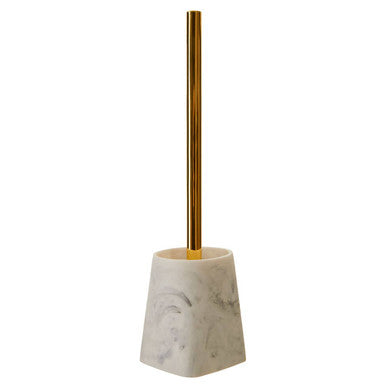 Orsina Riviera White Toilet Brush and Holder | Modern Bathroom Set
