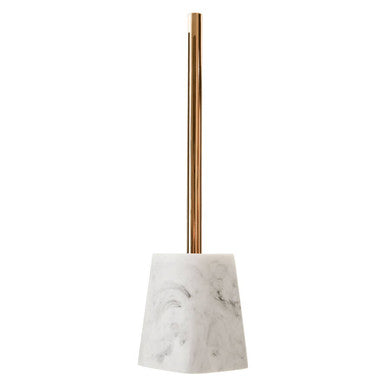 Orsina Riviera White Toilet Brush and Holder | Modern Bathroom Set