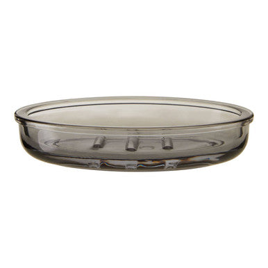 Orsina Ridley Glass Soap Dish – Modern Clear Glass Bathroom Soap Holder