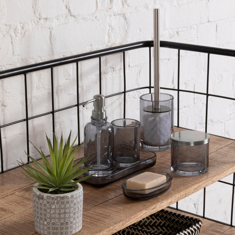 Orsina Ridley Glass Soap Dish – Modern Clear Glass Bathroom Soap Holder