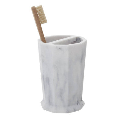 Orsina Riviera Two Compartment Toothbrush Holder | Modern Sink Organiser
